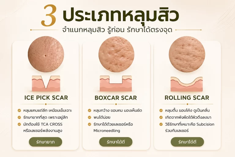 หลุมสิว รักษายาก